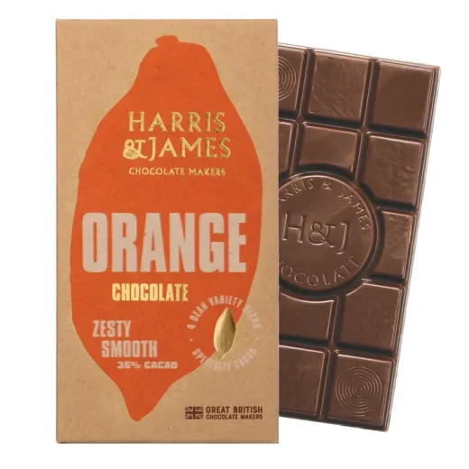 Harris and James orange chocolate bar Harris and James orange chocolate bar