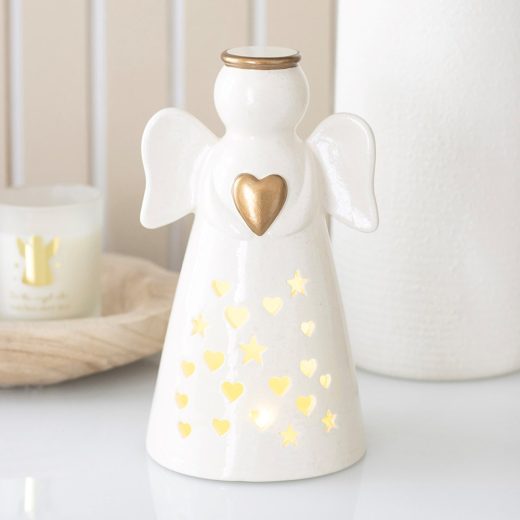 Large LED light up angel decoration with heart u2013 Something Different Large LED Light Up Angel Decoration with Heart by Something Different