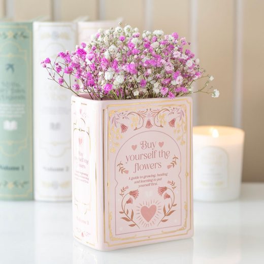 Pink Book Shaped Vase by Something Different
