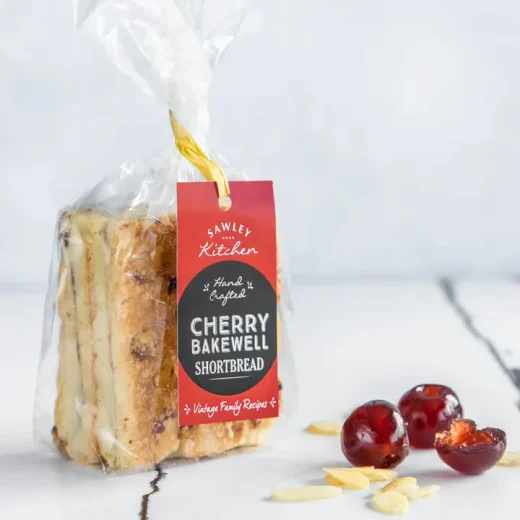 Sawley Kitchen cherry bakewell shortbread biscuits Sawley Kitchen cherry bakewell shortbread biscuits