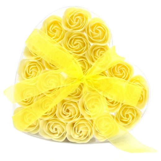 24 yellow roses flower soap in heart box u2013 Ancient Wisdom 24 Yellow Roses Flower Soap in Heart Box by Ancient Wisdom