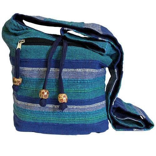 Blue rivers nepal sling bag u2013 Ancient Wisdom Blue Rivers Nepal Sling Bag by Ancient Wisdom