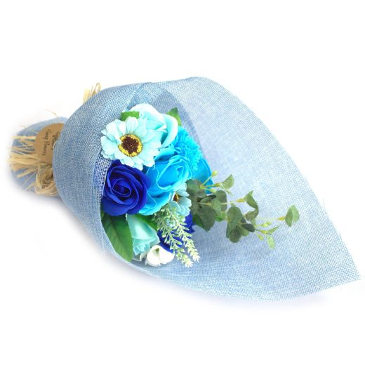 Blue standing soap flower bouquet u2013 Ancient Wisdom Blue Standing Soap Flower Bouquet by Ancient Wisdom