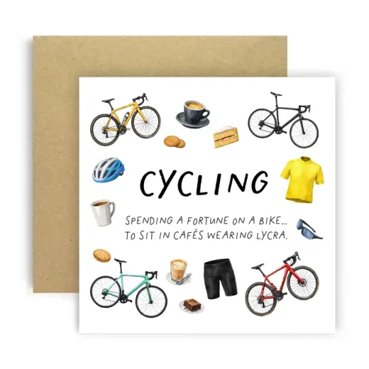 Funny Cycling Humour Greeting Card u2013 Huxters Funny Cycling Humour Greeting Card by Huxters