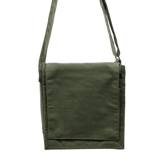 Green cotton canvas messenger bag u2013 Ancient Wisdom Green Cotton Canvas Messenger Bag by Ancient Wisdom