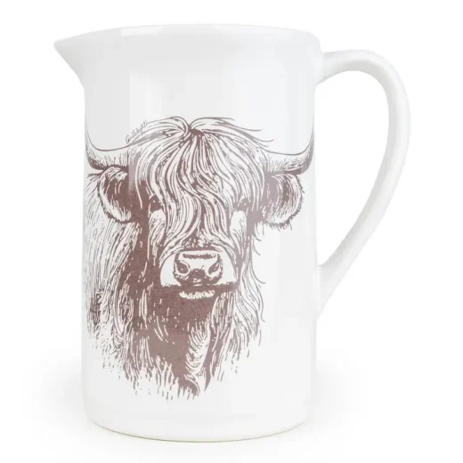 Highland cow large jug u2013 Candlelight Home Highland Cow Large Jug by Candlelight Home