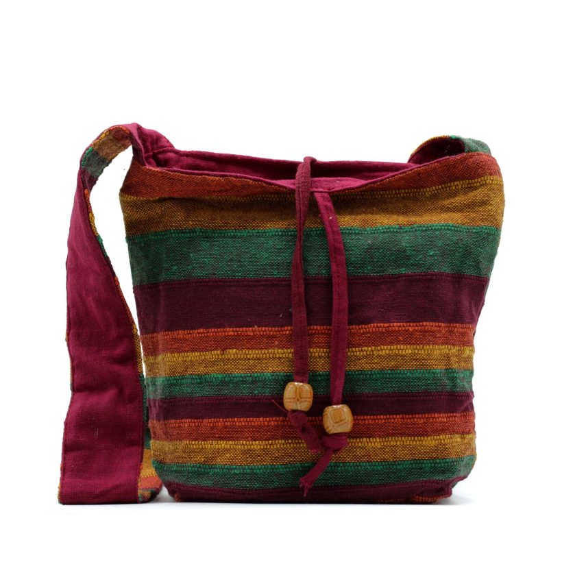 Mountain Trek Tan & Greens Nepal Sling Bag by Ancient Wisdom