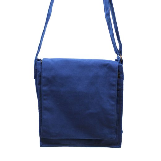 Navy blue cotton canvas messenger bag u2013 Ancient Wisdom Navy Blue Cotton Canvas Messenger Bag by Ancient Wisdom