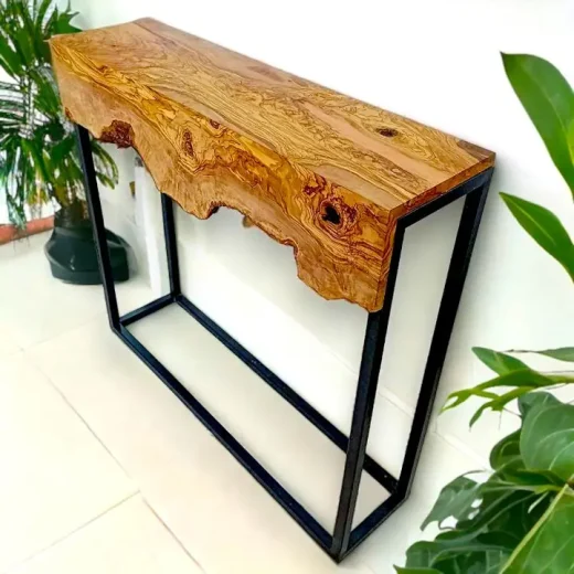 Olive wood hallway table 80cm u2013 Oliveart Olive Wood Hallway Table 80cm by Oliveart