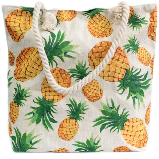 Pineapples rope handle bag u2013 Ancient Wisdom Pineapples Rope Handle Bag by Ancient Wisdom