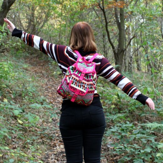 Pink jacquard backpack bag u2013 Ancient Wisdom Pink Jacquard Backpack Bag by Ancient Wisdom
