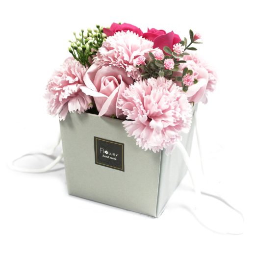 Pink rose & carnation soap flower bouquet u2013 Ancient Wisdom Pink Rose & Carnation Soap Flower Bouquet by Ancient Wisdom