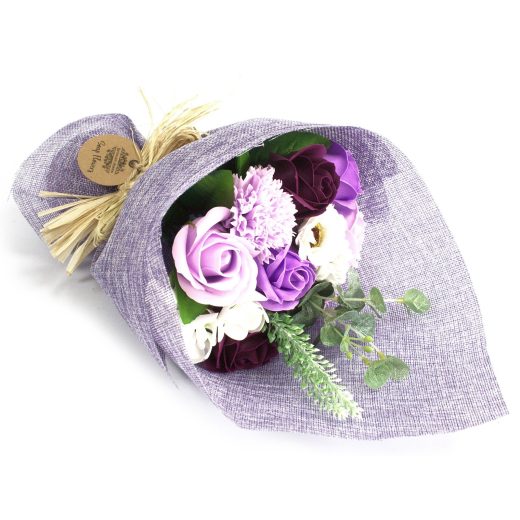 Purple standing soap flower bouquet u2013 Ancient Wisdom Purple Standing Soap Flower Bouquet by Ancient Wisdom