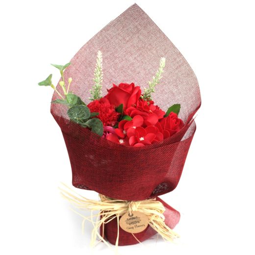 Red standing soap flower bouquet u2013 Ancient Wisdom Red Standing Soap Flower Bouquet by Ancient Wisdom