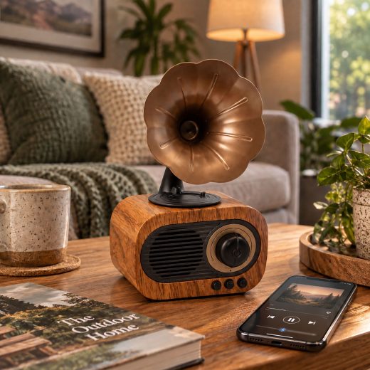 Retro Mini Gramophone Bluetooth Speaker & Fm Radio
