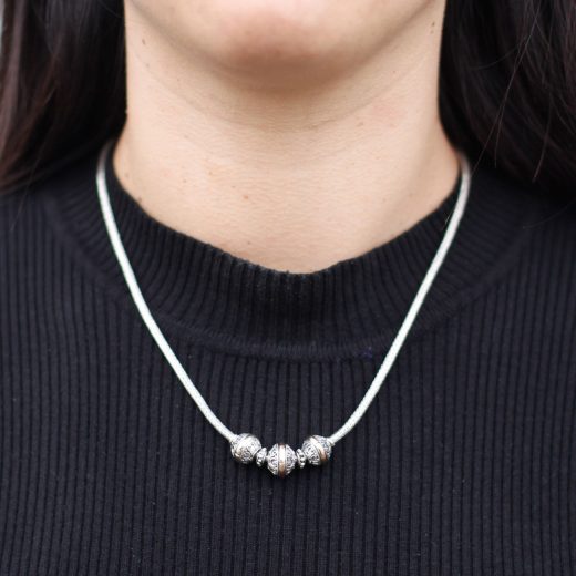 Tri Silver & Gold Necklace