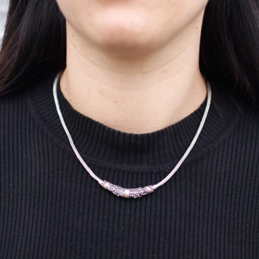 Tribal Silver & Gold Necklace