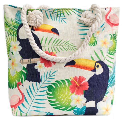 Tropical Toucan Rope Handle Bag by Ancient Wisdom