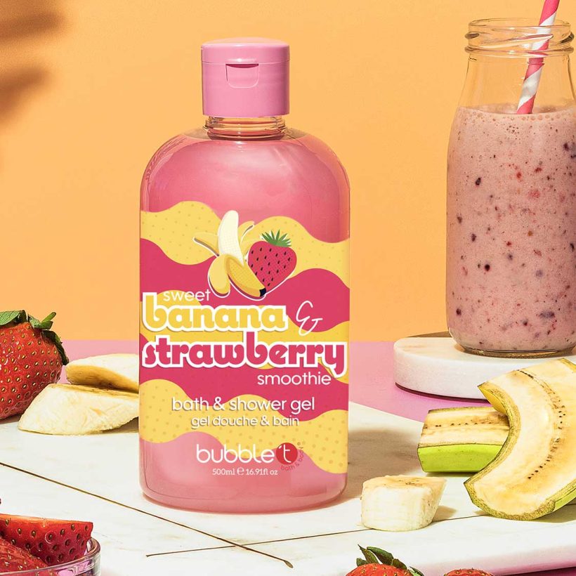 Banana & Strawberry Smoothie Body Wash by Bubble T Cosmetics