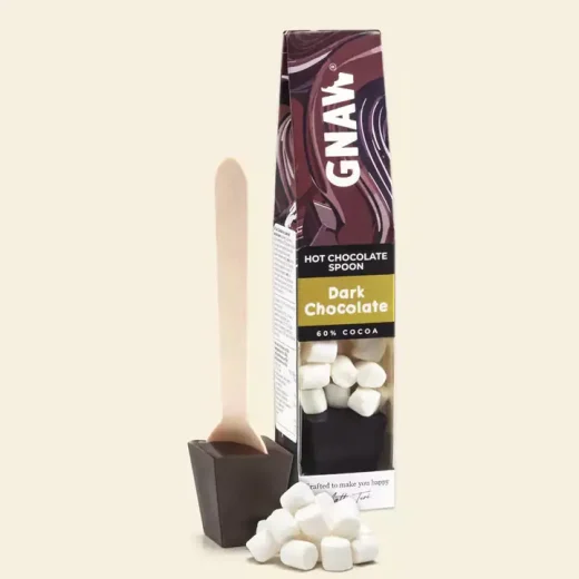 Dark hot chocolate spoon with marshmallows u2013 GNAW Chocolate Dark Hot Chocolate Spoon with Marshmallows by GNAW Chocolate