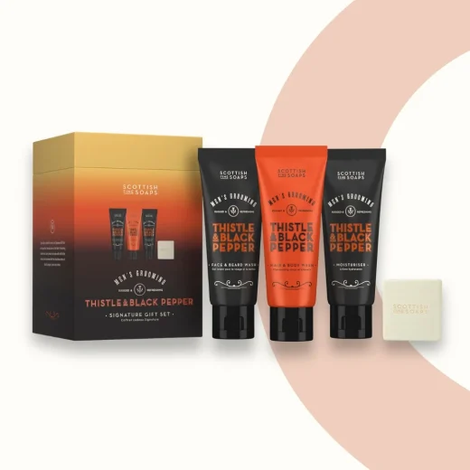 Thistle & black pepper signature mens gift set u2013 Scottish Fine Soaps Thistle & Black Pepper Signature Mens Gift Set by Scottish Fine Soaps