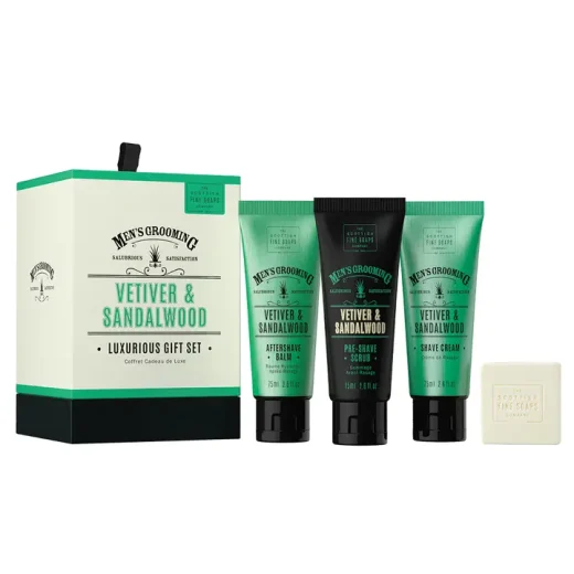 Vetiver & sandalwood luxurious gift set for men u2013 Scottish Fine Soaps Vetiver & Sandalwood Luxurious Gift Set for Men by Scottish Fine Soaps