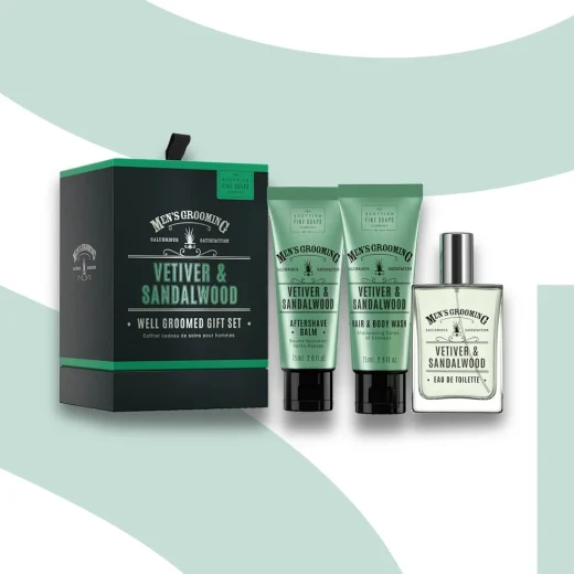 Vetiver & sandalwood well groomed gift set for men u2013 Scottish Fine Soaps Vetiver & Sandalwood Well Groomed Gift Set for Men by Scottish Fine Soaps